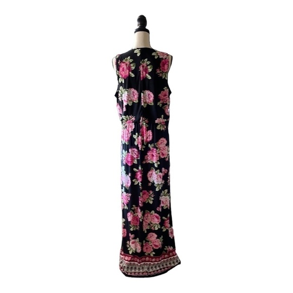 ♥️THREE Pink Hearts♥️Sleeveless Floral maxi dress Size (XXL) - Picture 2 of 11